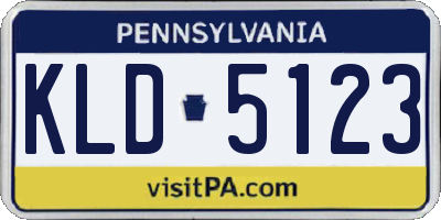 PA license plate KLD5123