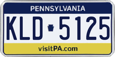 PA license plate KLD5125