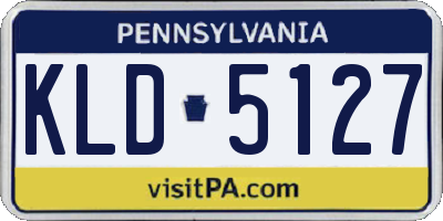 PA license plate KLD5127