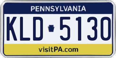PA license plate KLD5130