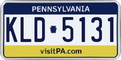 PA license plate KLD5131