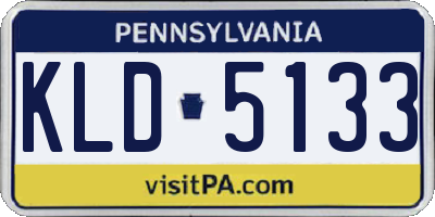 PA license plate KLD5133