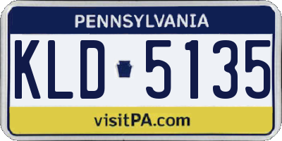 PA license plate KLD5135