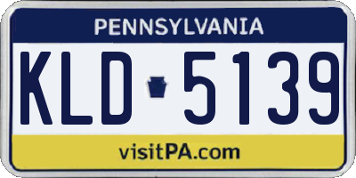 PA license plate KLD5139
