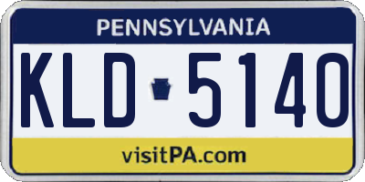 PA license plate KLD5140
