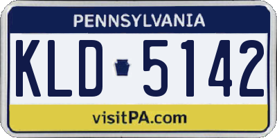 PA license plate KLD5142