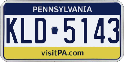 PA license plate KLD5143
