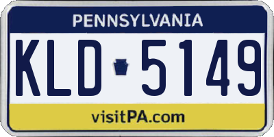 PA license plate KLD5149