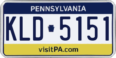 PA license plate KLD5151