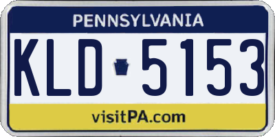 PA license plate KLD5153