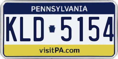 PA license plate KLD5154