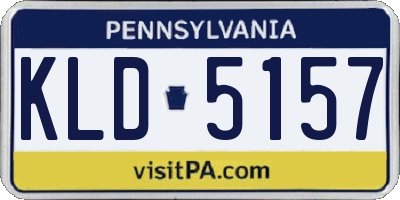 PA license plate KLD5157