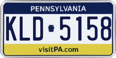 PA license plate KLD5158