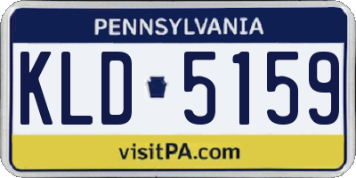 PA license plate KLD5159