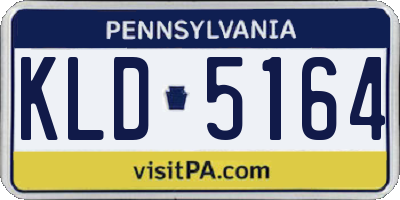 PA license plate KLD5164