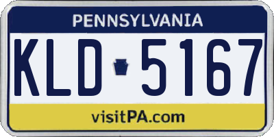 PA license plate KLD5167