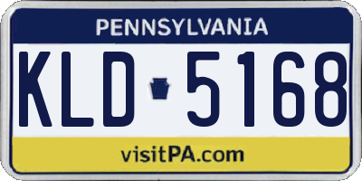 PA license plate KLD5168