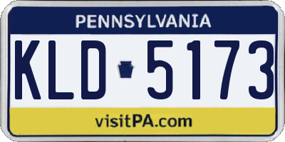 PA license plate KLD5173