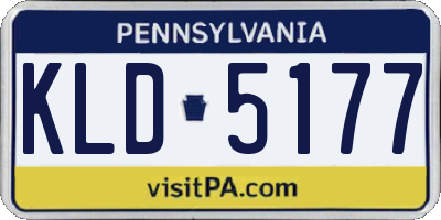 PA license plate KLD5177