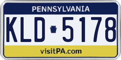 PA license plate KLD5178