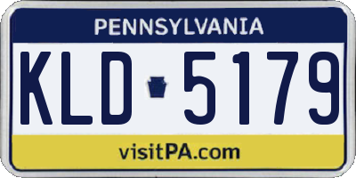 PA license plate KLD5179