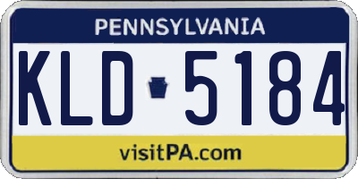 PA license plate KLD5184