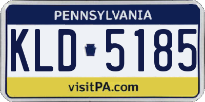 PA license plate KLD5185