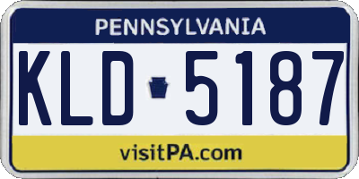PA license plate KLD5187