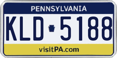 PA license plate KLD5188