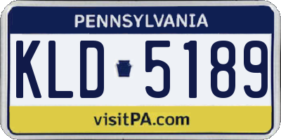 PA license plate KLD5189