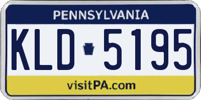 PA license plate KLD5195