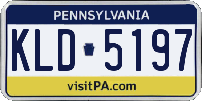 PA license plate KLD5197