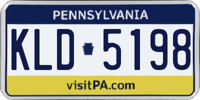 PA license plate KLD5198