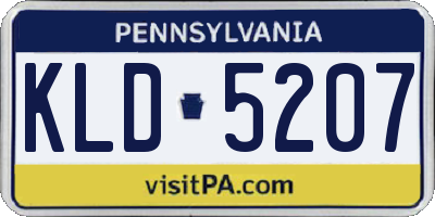PA license plate KLD5207