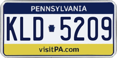 PA license plate KLD5209