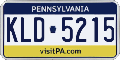 PA license plate KLD5215