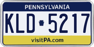 PA license plate KLD5217