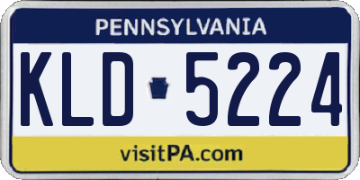 PA license plate KLD5224