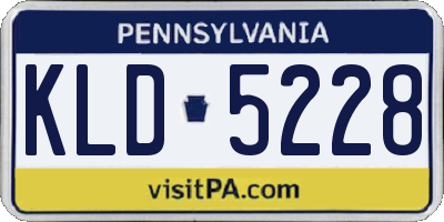 PA license plate KLD5228