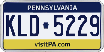 PA license plate KLD5229