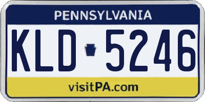 PA license plate KLD5246