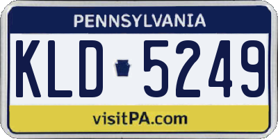PA license plate KLD5249