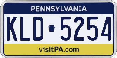 PA license plate KLD5254