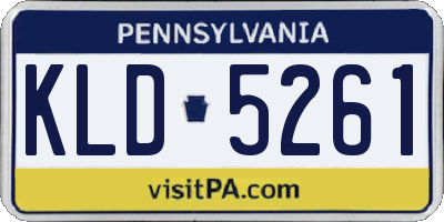 PA license plate KLD5261