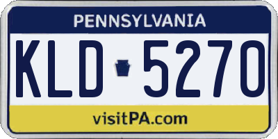 PA license plate KLD5270