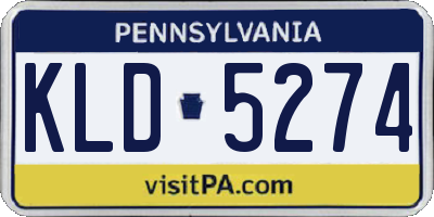 PA license plate KLD5274
