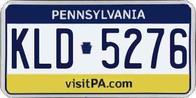 PA license plate KLD5276