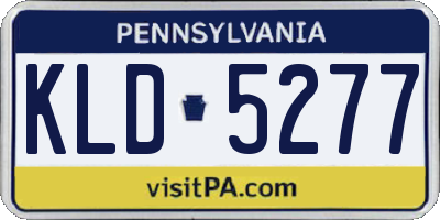 PA license plate KLD5277
