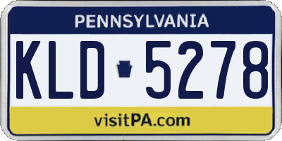 PA license plate KLD5278