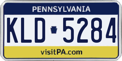PA license plate KLD5284